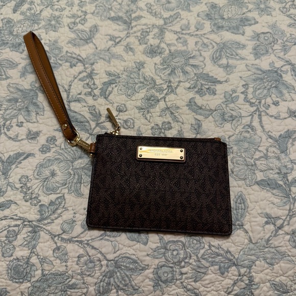 Michael Kors Black and Tan Wristlet - Picture 1 of 2